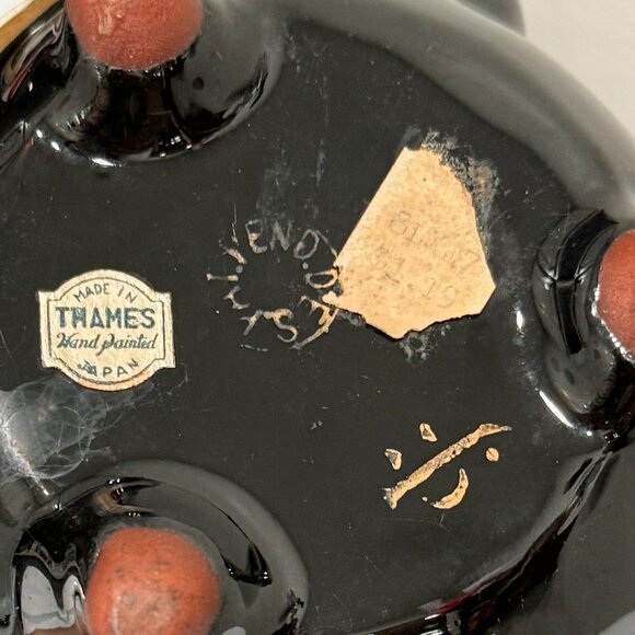 1940's Thames Red Ware Americana Clown Face Grease Pot - Picture 6 of 16